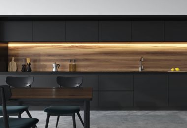 Cuisine noire et bois