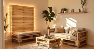 Meuble en palette DIY : table basse industrielle fabriquée avec deux palettes en bois