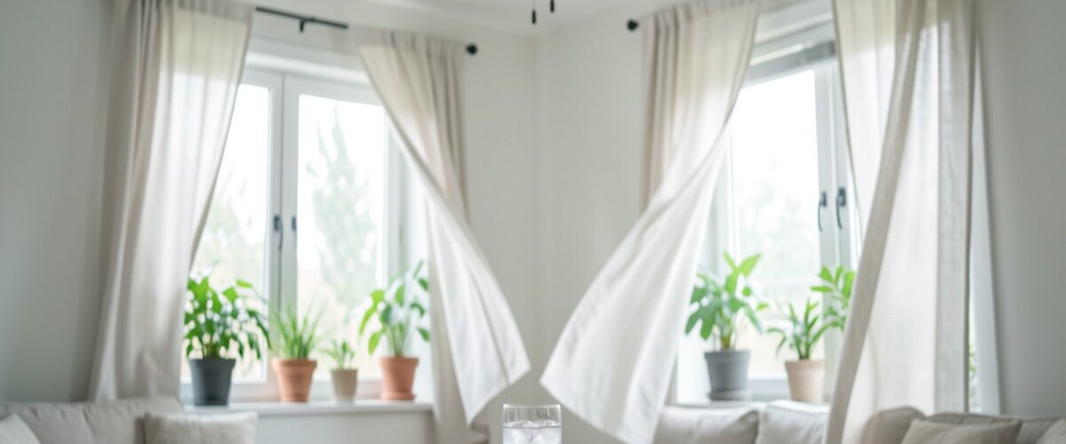 Interieur lumineux avec ventilateur et plantes pour rester au frais en ete