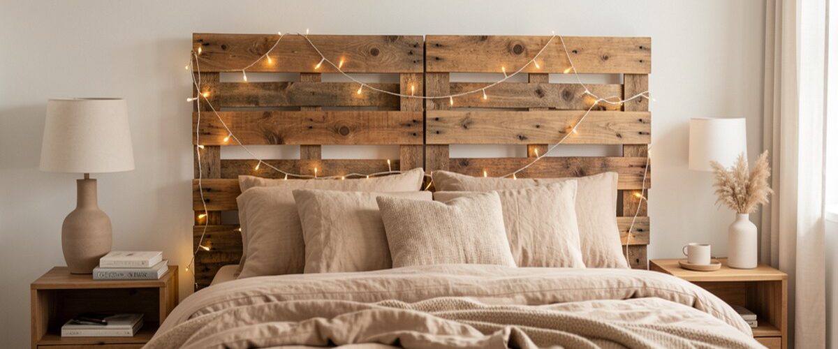 Trois tutoriels pour fabriquer une tête de lit originale avec des palettes, tasseaux ou mousse pour moins de 50 euros